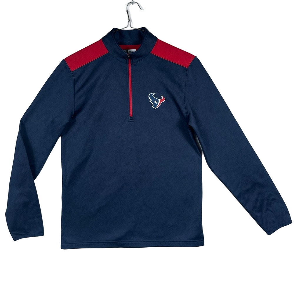 NFL Houston Texans Men’s Red and Navy Pull Over Sweater Team Apparel Size Medium